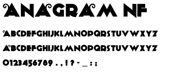 Anagram NF font